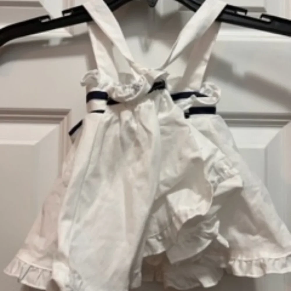 Savannah 2 pieces shorts and halter top 12 months blue and white NWT